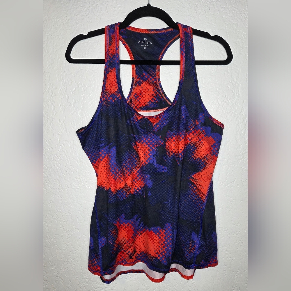 Athleta Women's Chi Tank Electro Vibrant Cobalt Size Medium Workout Tank Top